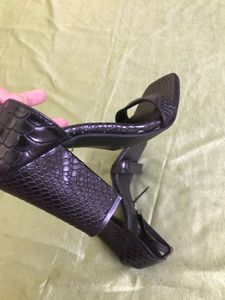 Croc Textured Heel 3.5 inches(UK-2)ind 35