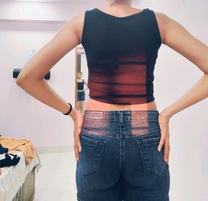 Black Corset Crop Top