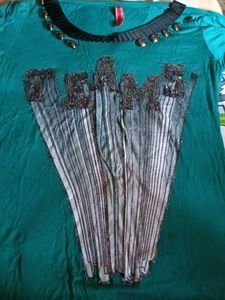 Embellished Green Top