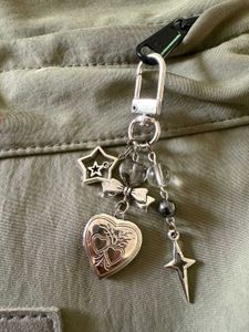 Silver Locket Heart Keychain / Bag Charm