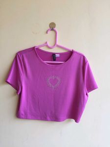 H&amp;M Heart Pink Top