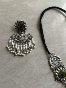 Oxidised Mor Pankh Set
