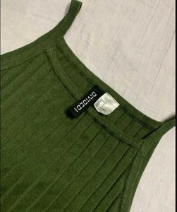 Olive Green Ribbed Tank - H&amp;M Divided