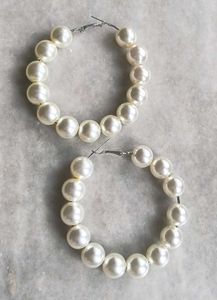 Pearl Hoop Earrings