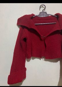 Red knit Cardigan