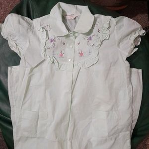Full Length Nightie, Floral frillyFront Pattern, 4