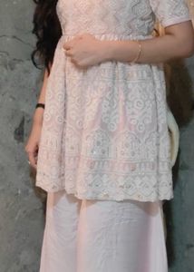 Pink Lucknowi Co-ord Set