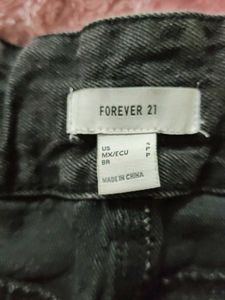 Black Denim Mini Skirt