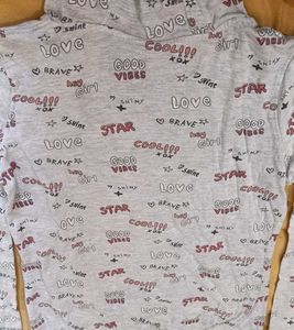 Cute Printed Zip-Up Hoodie