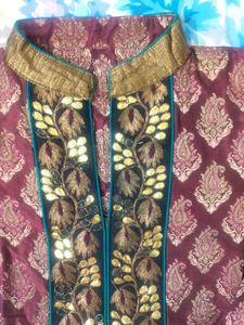 Embroidered Asian Tunic and Churidar Set