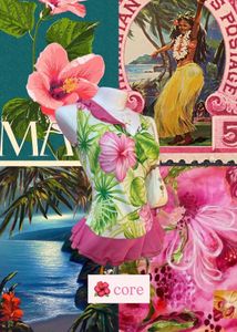 🌺hawaii inspired y2k wrap top with ruffles 🌺