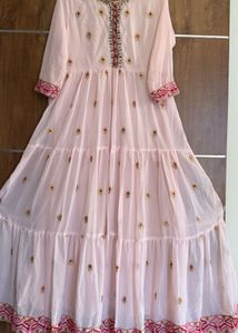 Tiered Embroidered Dress
