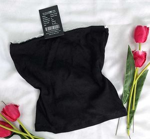 Y2k Black Coquette Tube Top