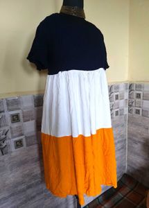 Cute Color Block Dress for Breast feeding Moms