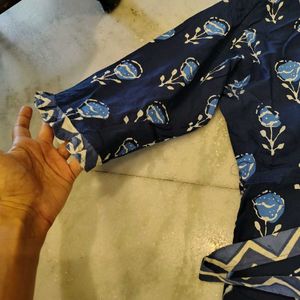 Anarkali Kurta With Belt block Print