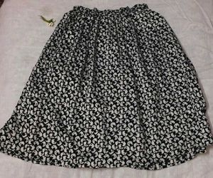 Black & White Floral Skirt