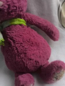 Purple Plush Bunny with Scarf