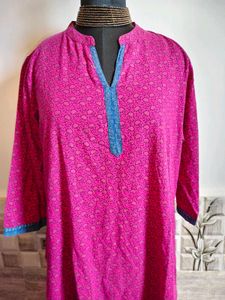 Pink Printed Kurta Size Large/ XL Siz