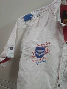 Boys White Casual Shirt
