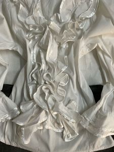 White Rufflecore Fitted Shirt🧚