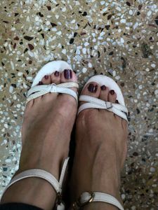 Ritu Wears Brand White Heels In 5:5 Size 39 No.