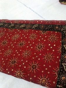 Red Embellished Saree