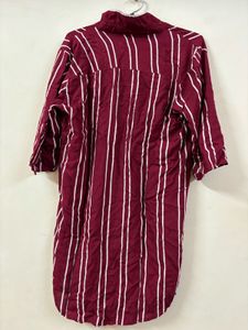 Maroon Striped Tunic Top