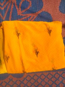 Yellow Saree with Blouse