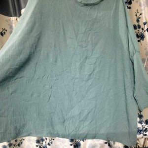 Sage Green Oversized Korean Top