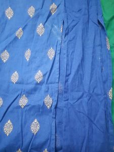 Blue And Golden Kurti