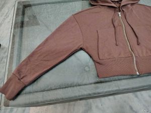 Brown Zip-Up Hoodie