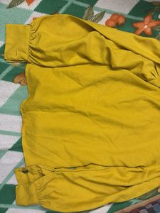 Yellow Button-Down Top shirt