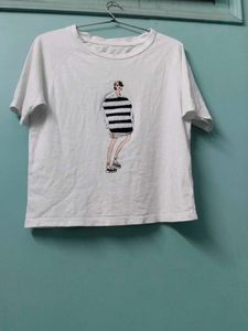 White 🤍  Crop Top For Girls