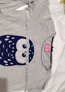 Very Cute&amp; Beautiful Owl Top With Shorts