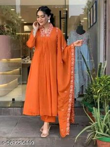 Elegant Orange Kurta Set