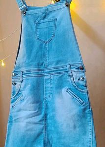 Pinafore Denim  Mini Dress