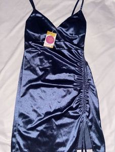 Navy Blue Korean Bodycon Dress