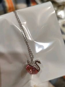Swarovski Pink Duck Pendant
