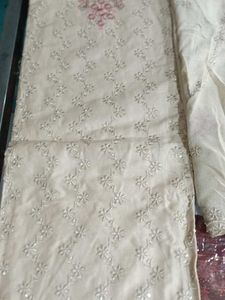 Cream Embroidered Salwar Kameez Suit