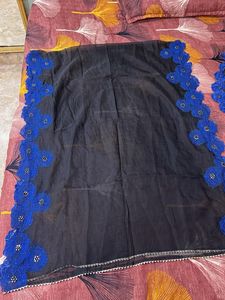 Blue Floral Embroidered Salwar Kameez Suit