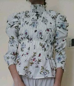 Floral Smocked Top, Coquette Aesthetic ✨