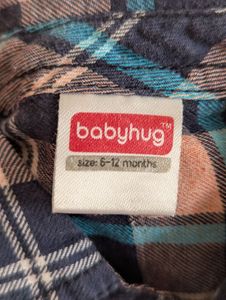 Pack of 2 Boys Plaid Shirts (Babyhug, 6-12 Months)