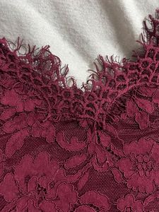 Burgundy Lace Cami Top
