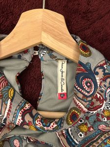 Paisley Print Long Sleeve Blouse