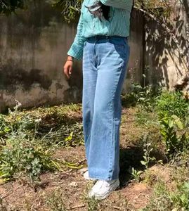 Blue Wide Leg Jeans (Baggy)