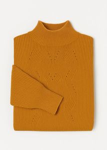 Mustard Knit Turtleneck Sweater