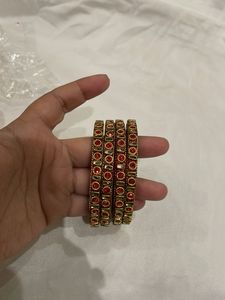 Red & Gold Bangle Set