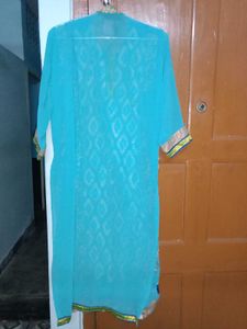 Light blue suit with inner and dupatta