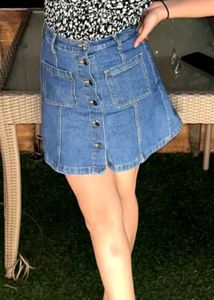 Denim Mini Skirt