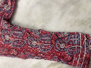 Red Printed Cotton Dress